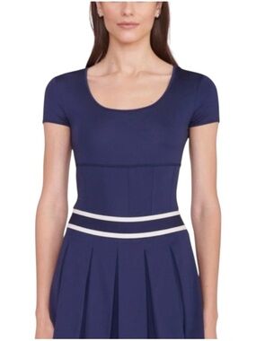STAUD Navy Replay Workout Top Small